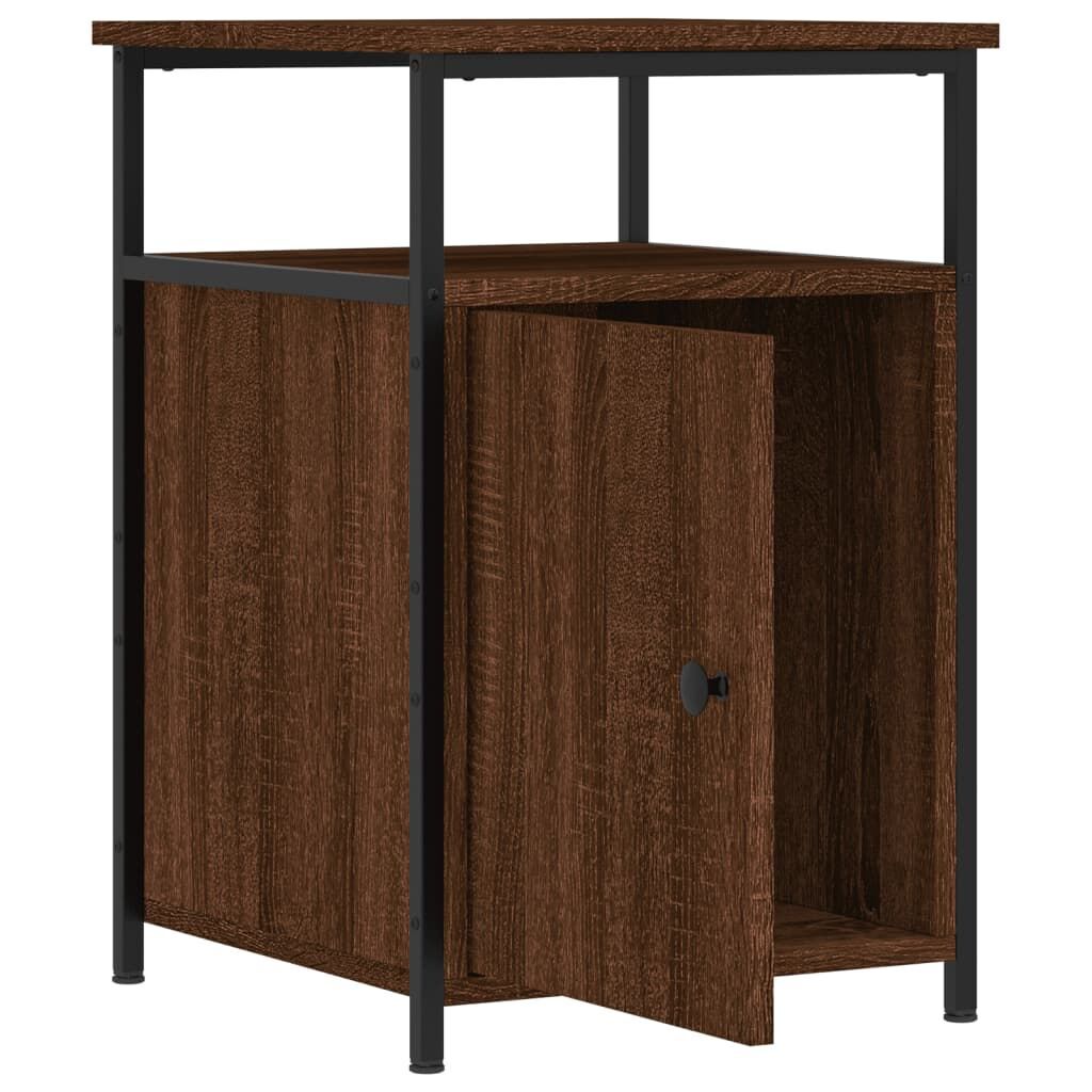 Bedside Cabinets 2 pcs Brown Oak 40x42x60 cm Engineered Wood Price