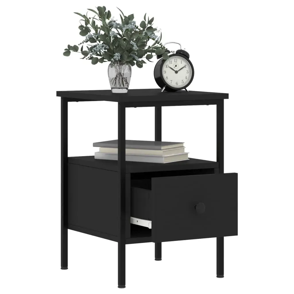 Bedside Cabinets 2 pcs Black 34x36x50 cm Engineered Wood Price