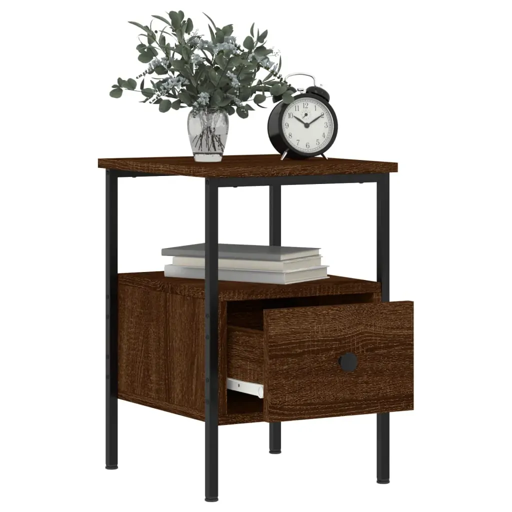 Bedside Cabinets 2 pcs Brown Oak 34x36x50 cm Engineered Wood Price