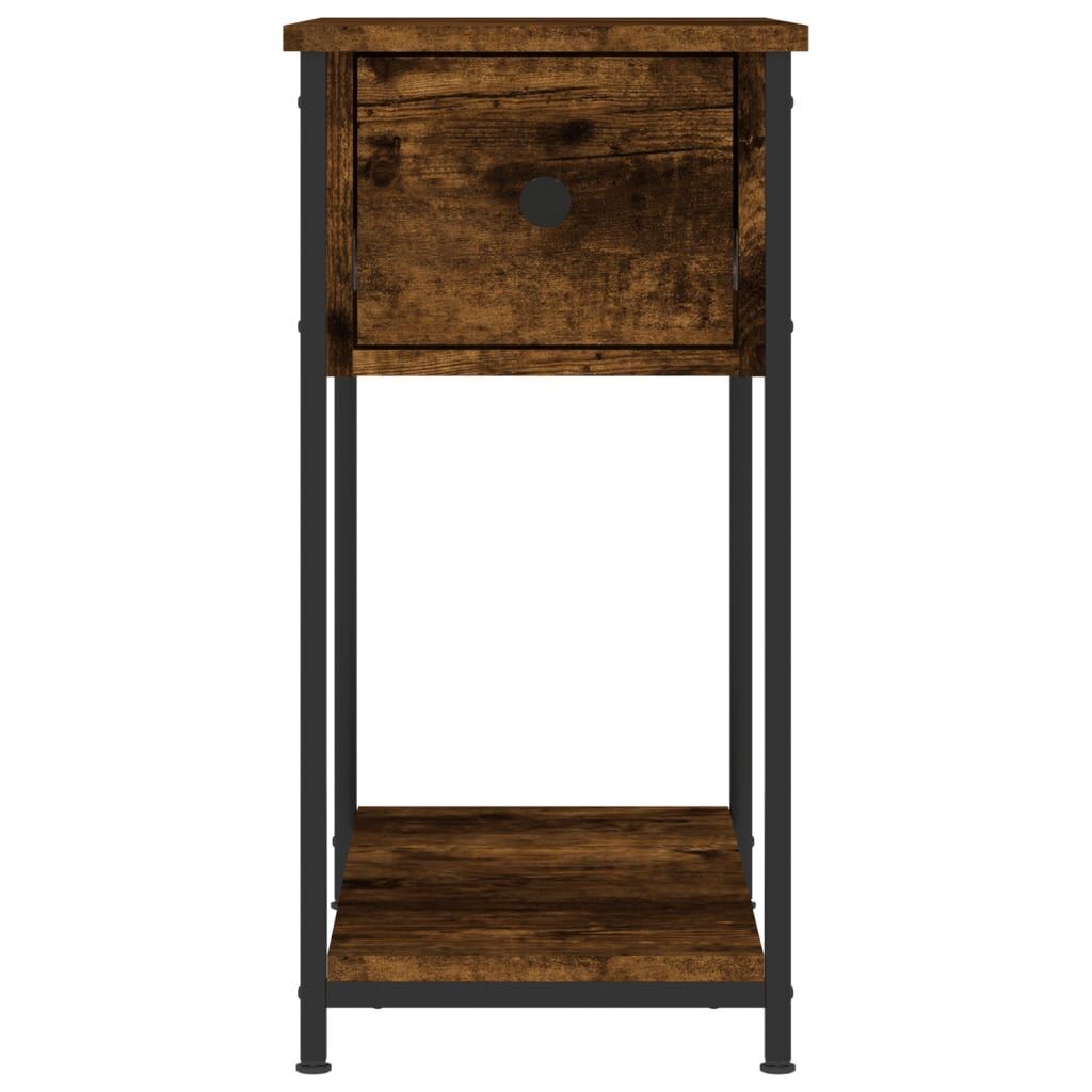 Bedside Cabinets 2 pcs Smoked Oak 30x60x60 cm Engineered Wood Price