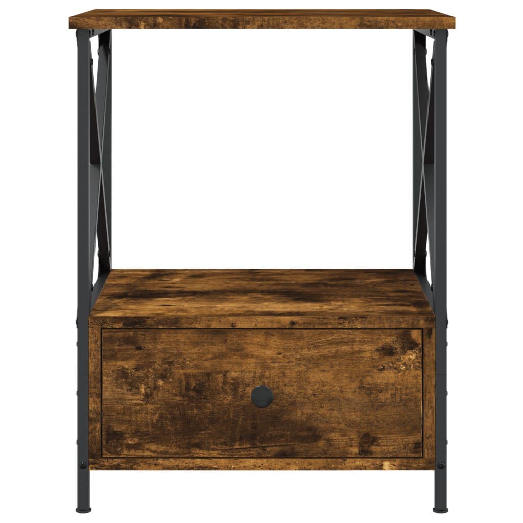 Bedside Tables 2 pcs Smoked Oak 50x41x65 cm Engineered Wood Price