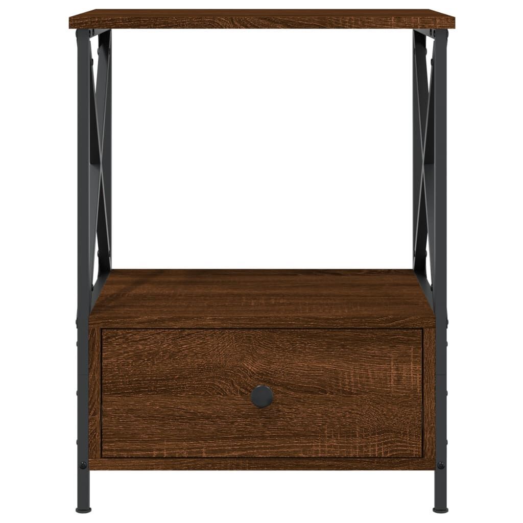 Bedside Tables 2 pcs Brown Oak 50x41x65 cm Engineered Wood Price