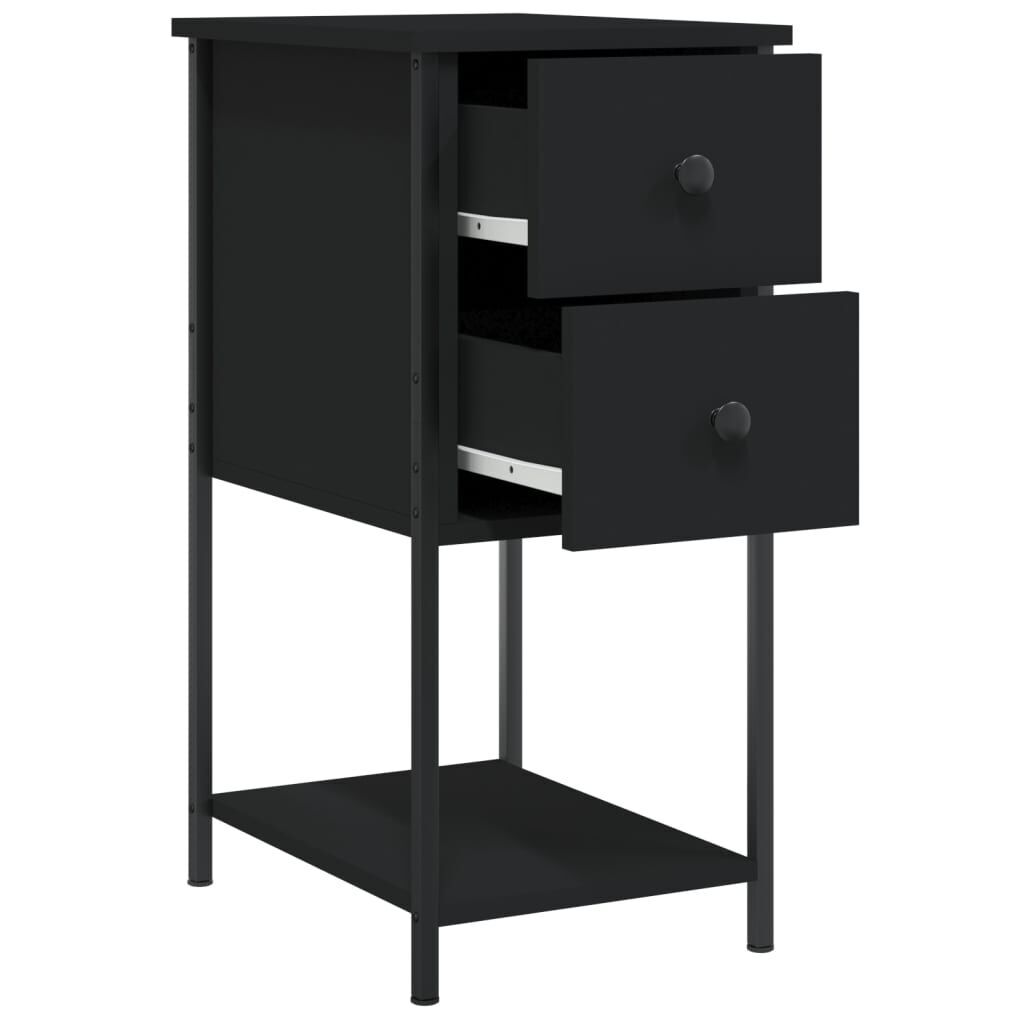 Bedside Cabinets 2 pcs Black 32x42x70 cm Engineered Wood Price