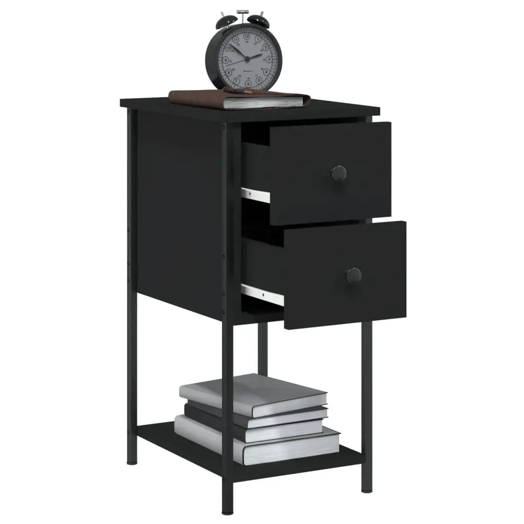 Bedside Cabinets 2 pcs Black 32x42x70 cm Engineered Wood Price