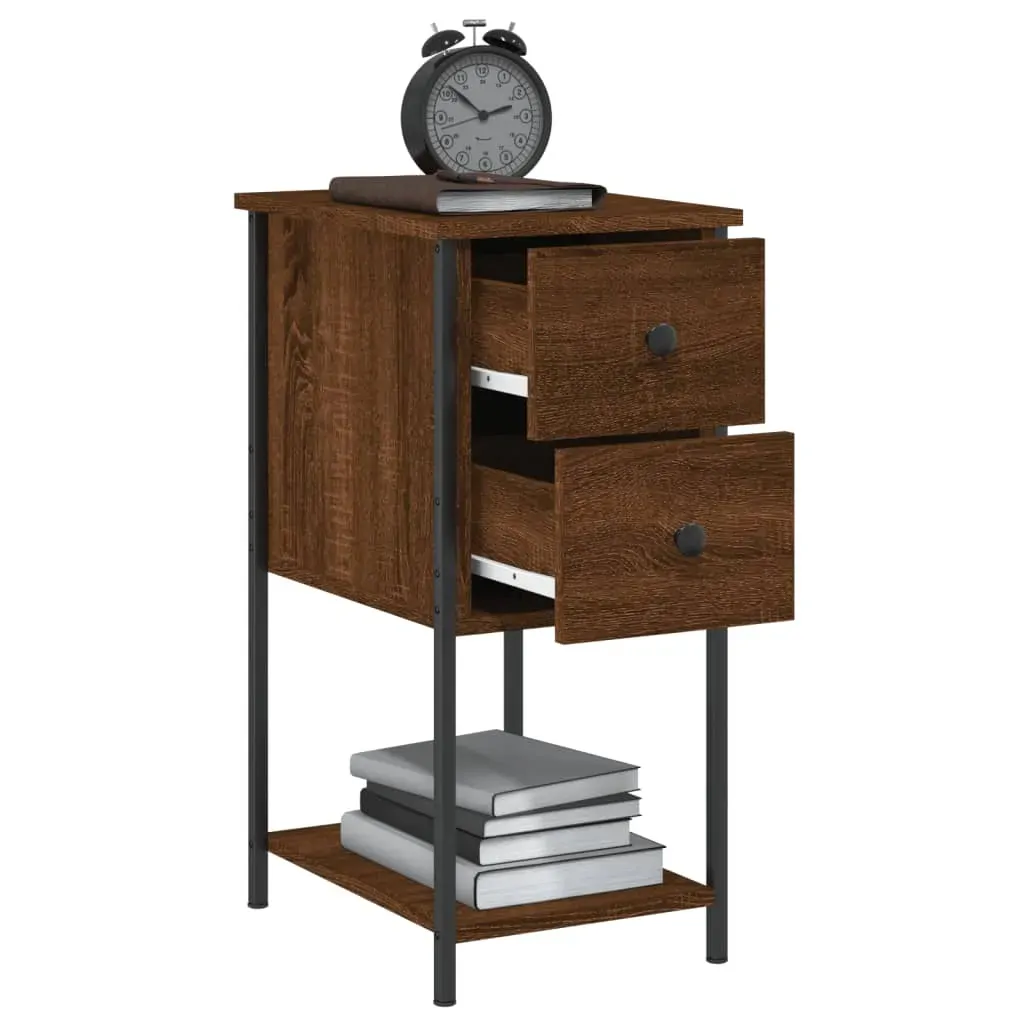 Bedside Cabinets 2 pcs Brown Oak 32x42x70 cm Engineered Wood Price