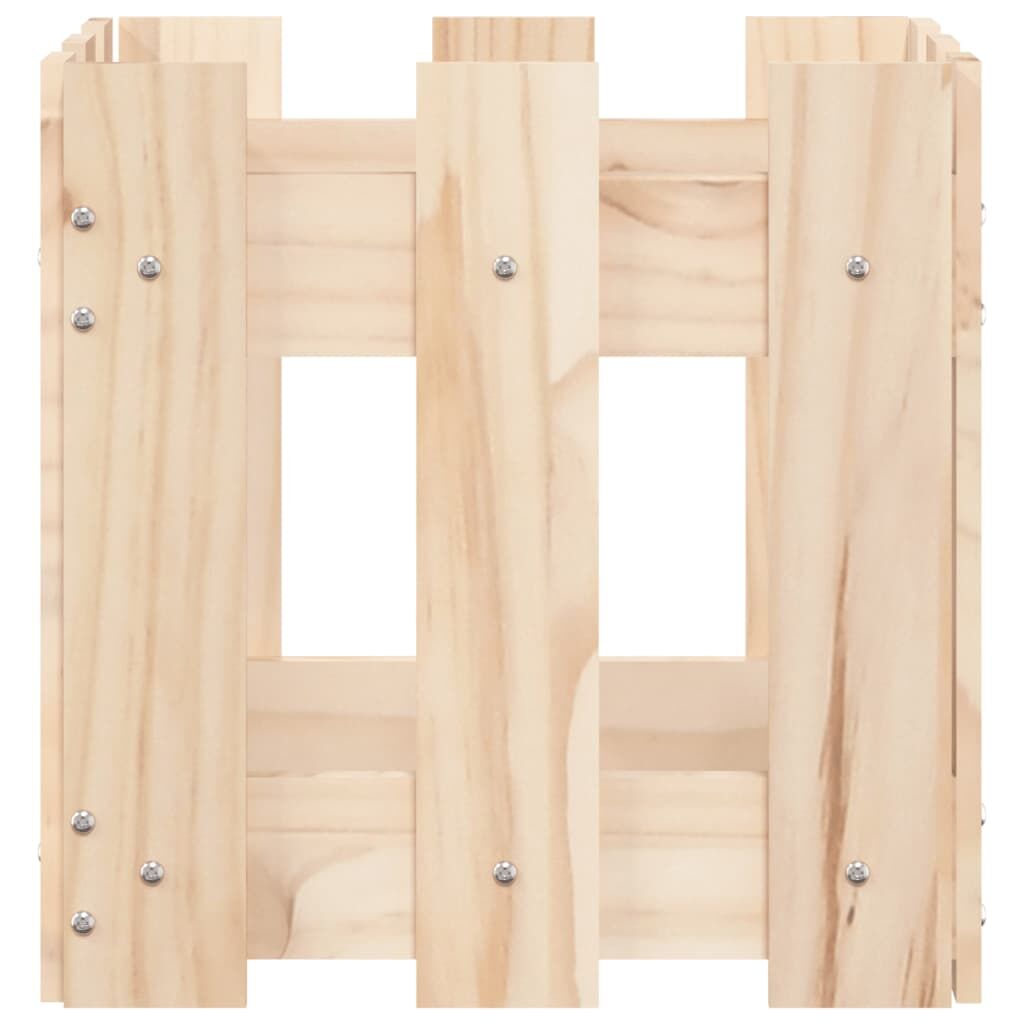 Garden Planter with Fence Design 30x30x30 cm Solid Wood Pine Price