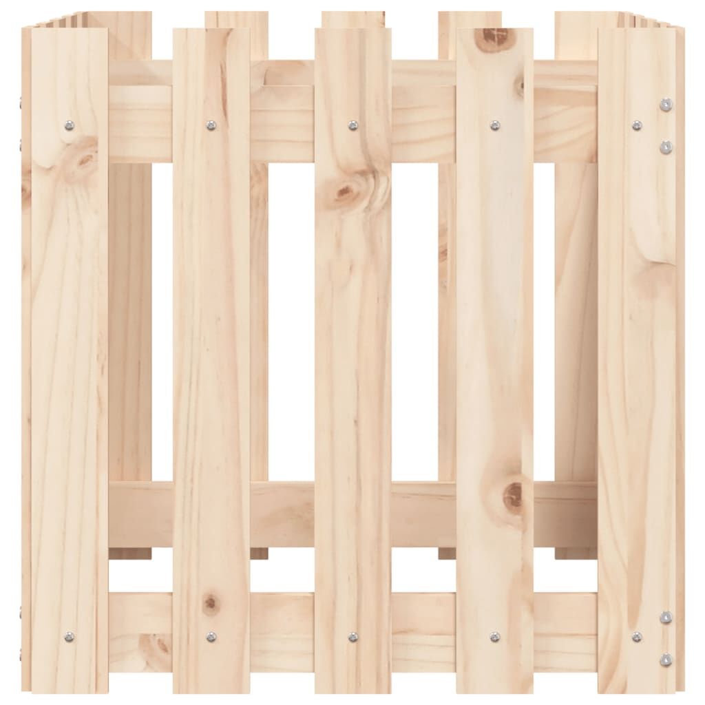 Garden Planter with Fence Design 50x50x50 cm Solid Wood Pine Price