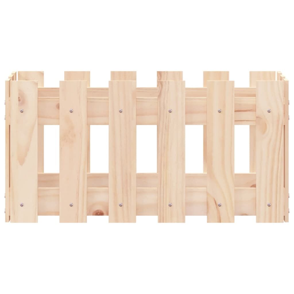 Garden Planter with Fence Design 60x30x30 cm Solid Wood Pine Price