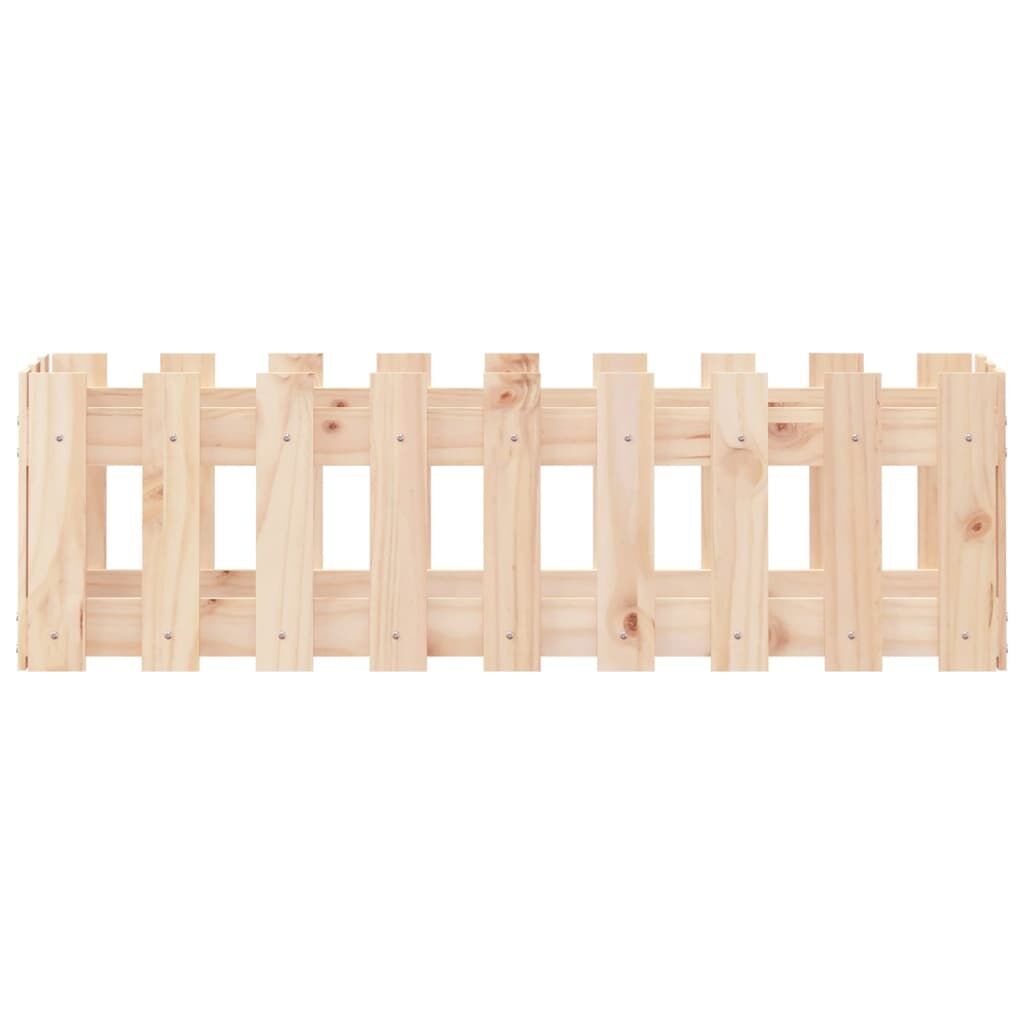 Garden Raised Bed with Fence Design 100x30x30 cm Solid Wood Pine Price