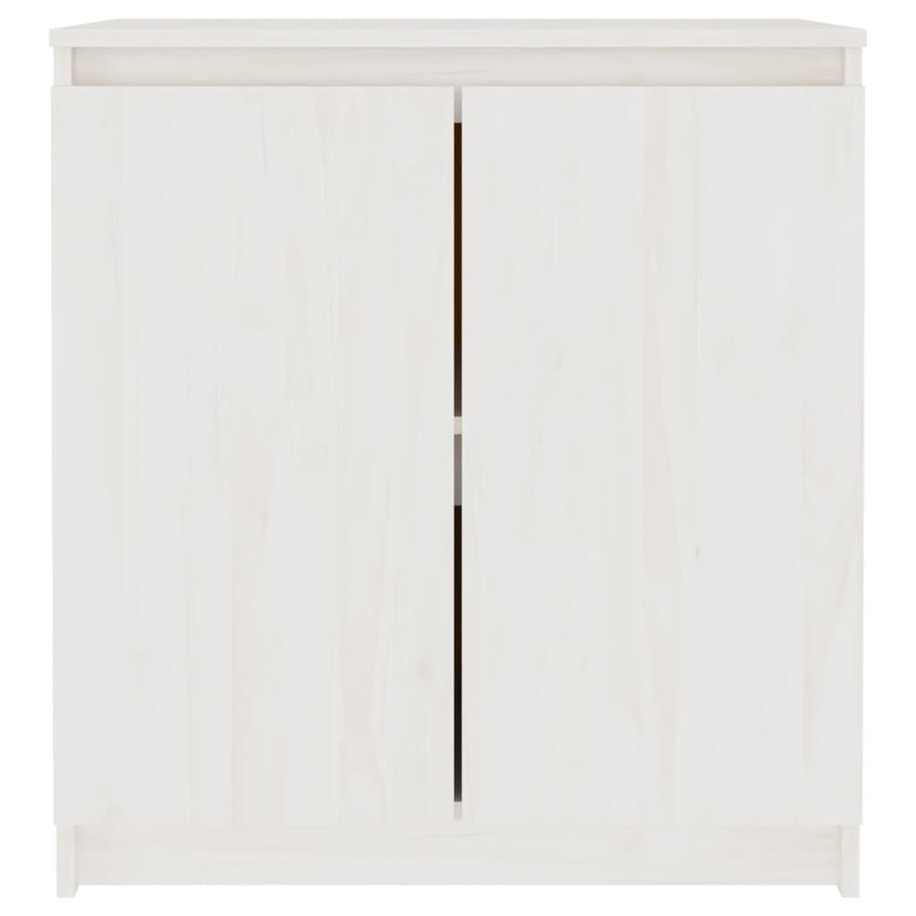 Side Cabinet White 60x36x65 cm Solid Wood Pine Price
