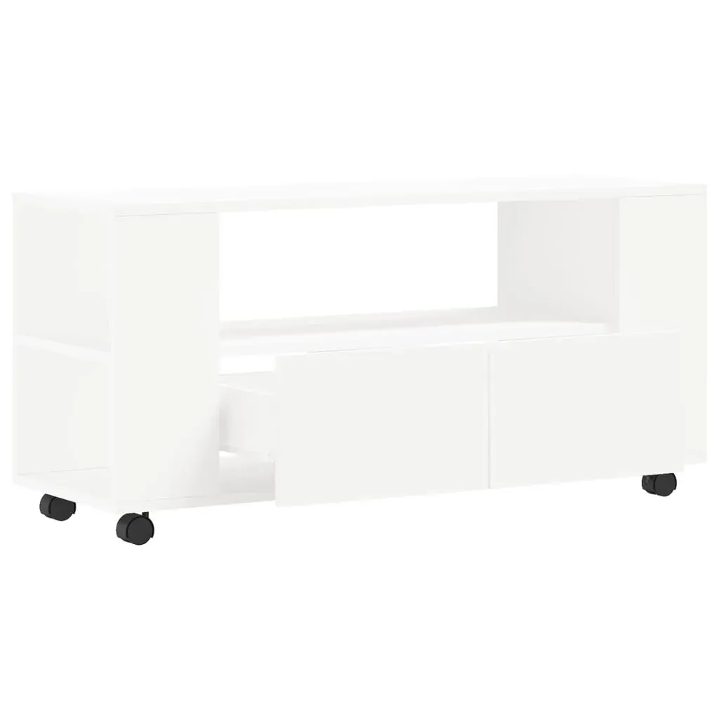 TV Cabinet White 102x34.5x43 cm Engineered Wood Price