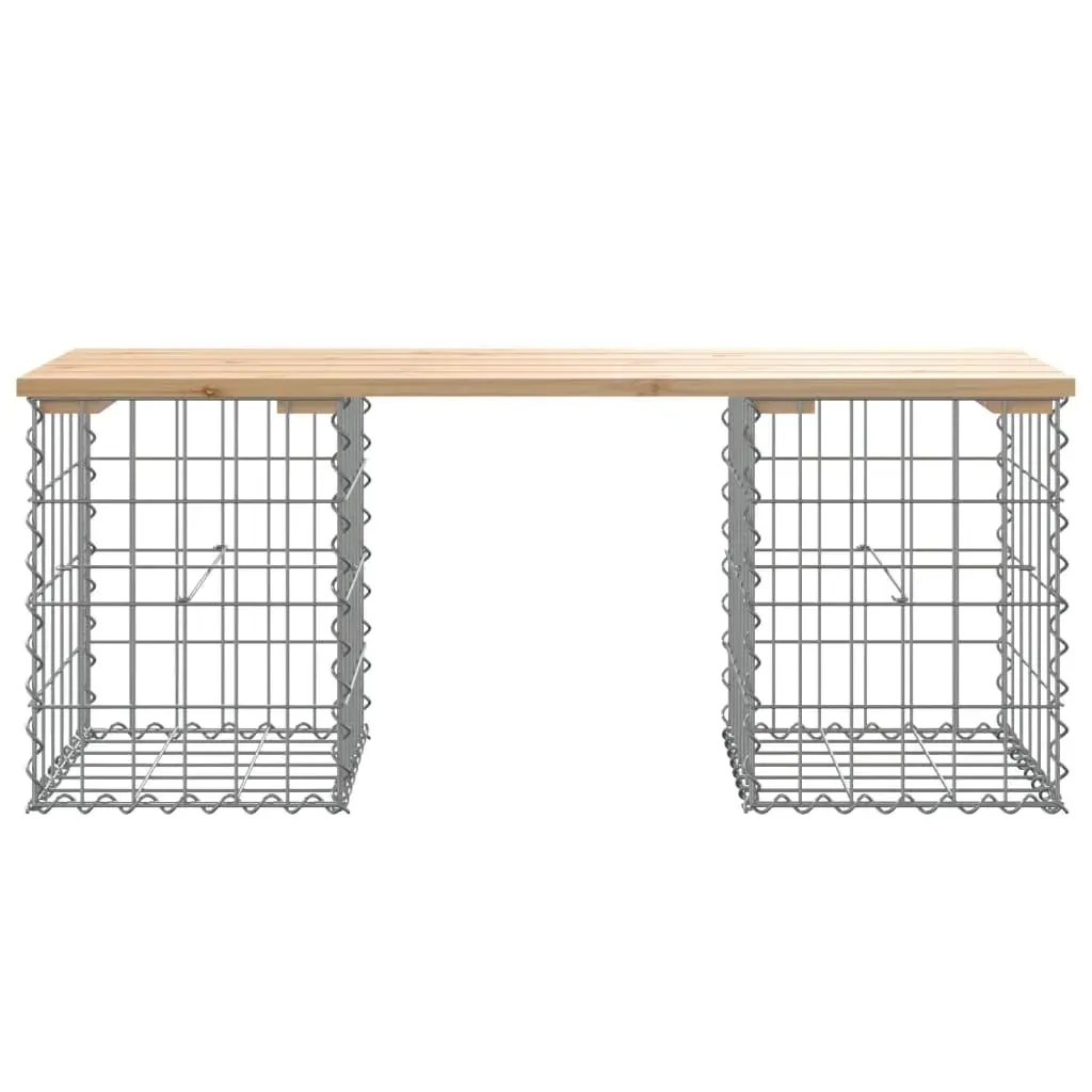 Garden Bench Gabion Design 103x31x42 cm Solid Wood Pine Price