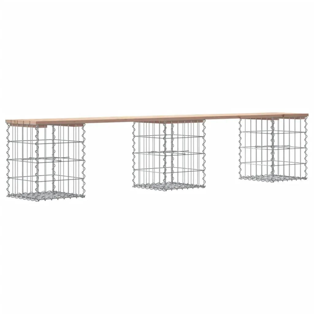 Garden Bench Gabion Design 203x31x42 cm Solid Wood Pine Price