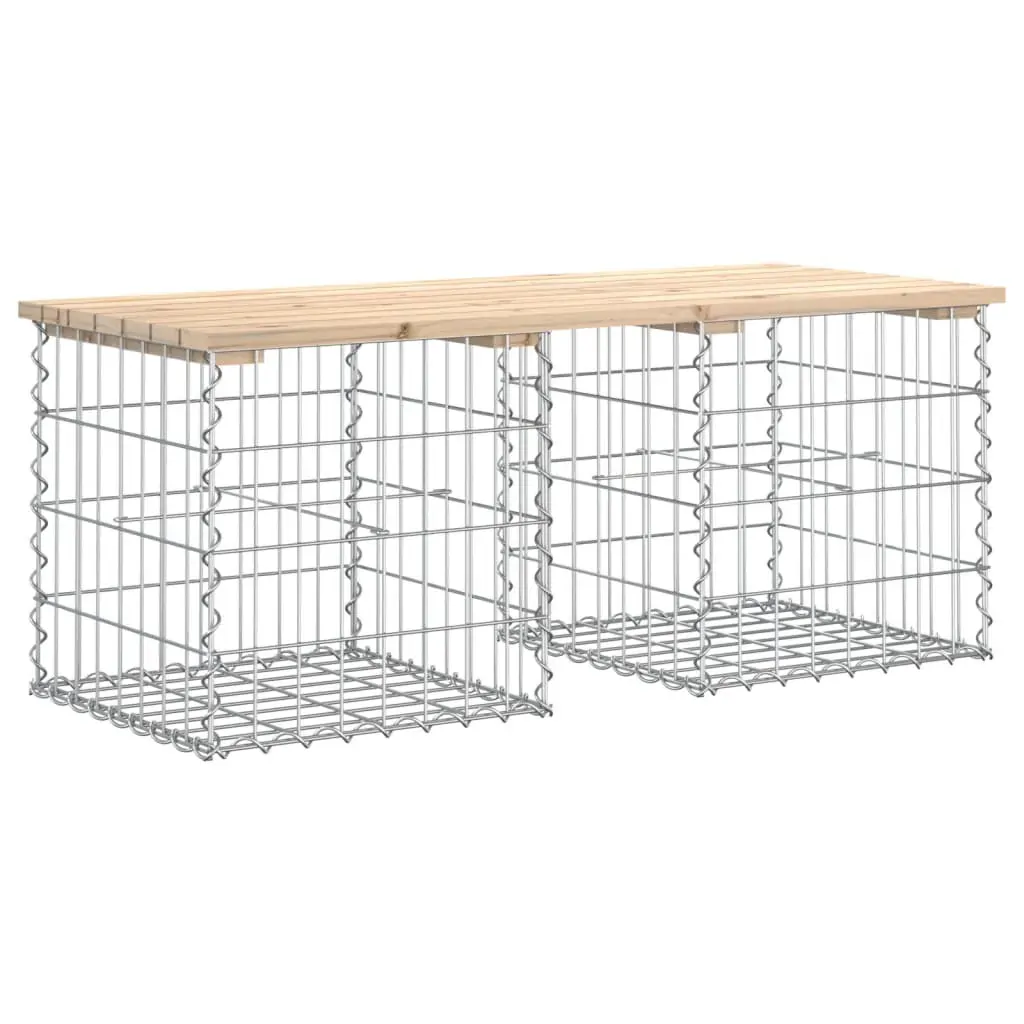 Garden Bench Gabion Design 103x44x42 cm Solid Wood Pine Price