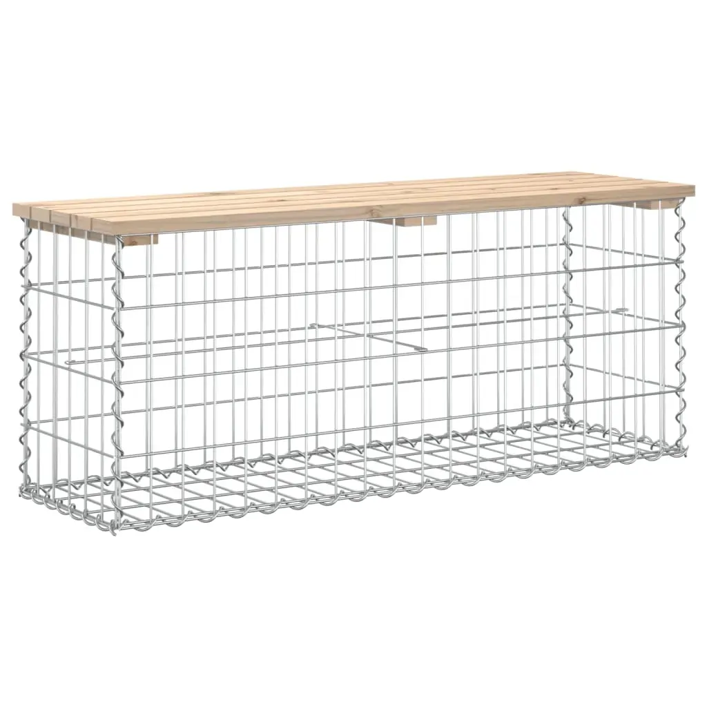 Garden Bench Gabion Design 103x31.5x42 cm Solid Wood Pine Price