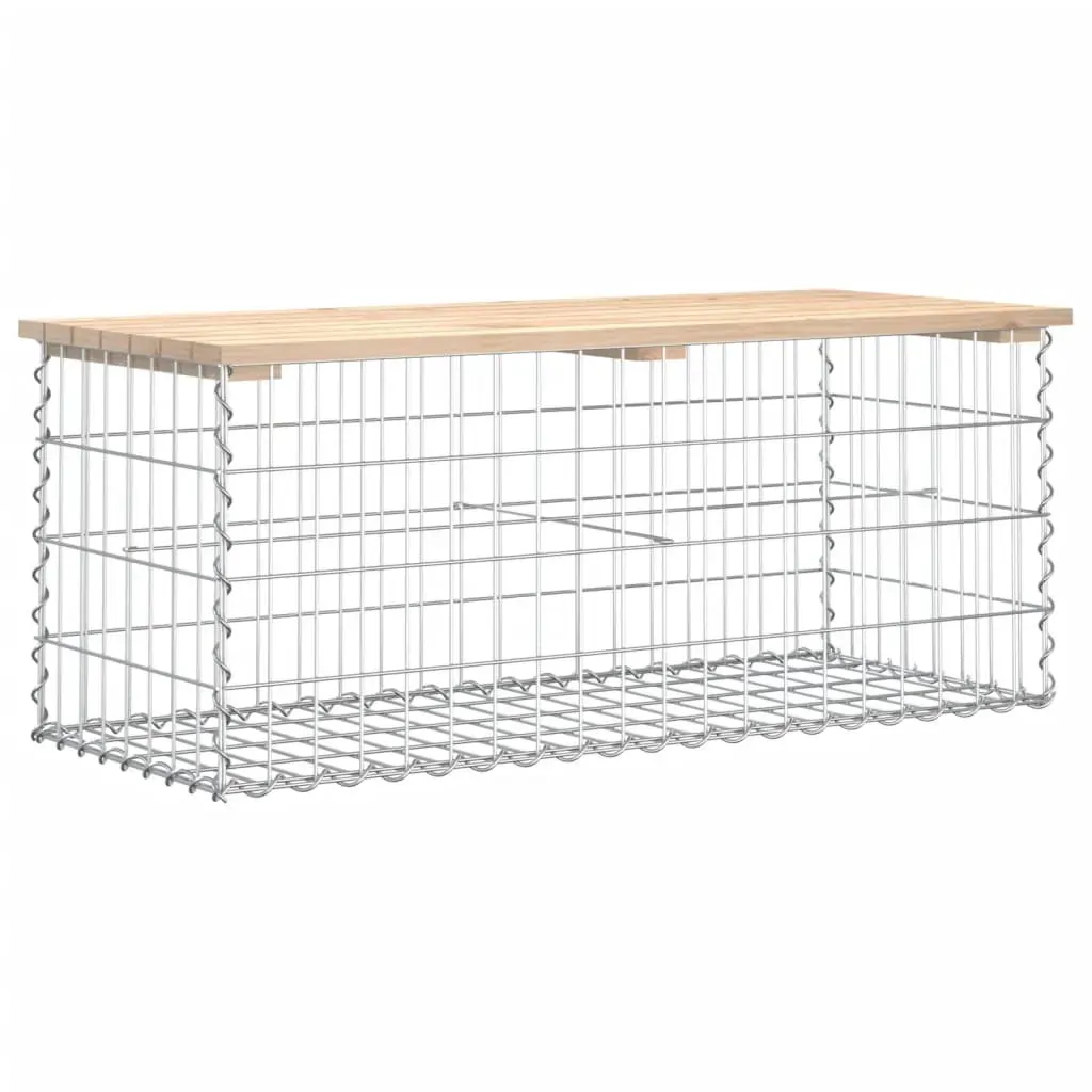 Garden Bench Gabion Design 103x44x42 cm Solid Wood Pine Price