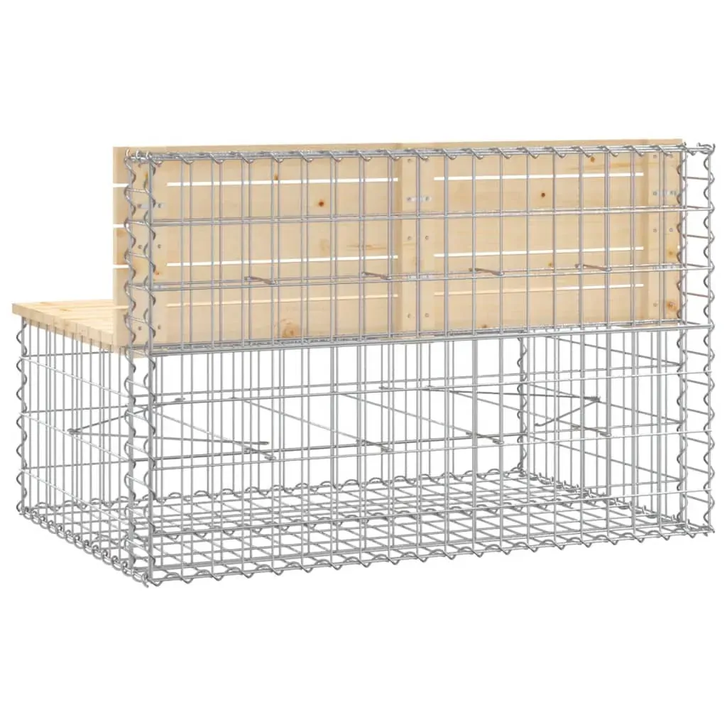 Garden Bench Gabion Design 103x70x65 cm Solid Wood Pine Price
