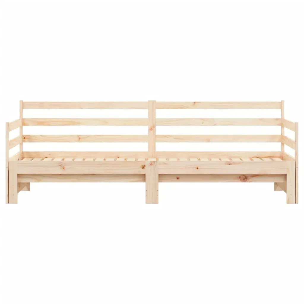 Daybed with Trundle without Mattress 90x190 cm Solid Wood Price