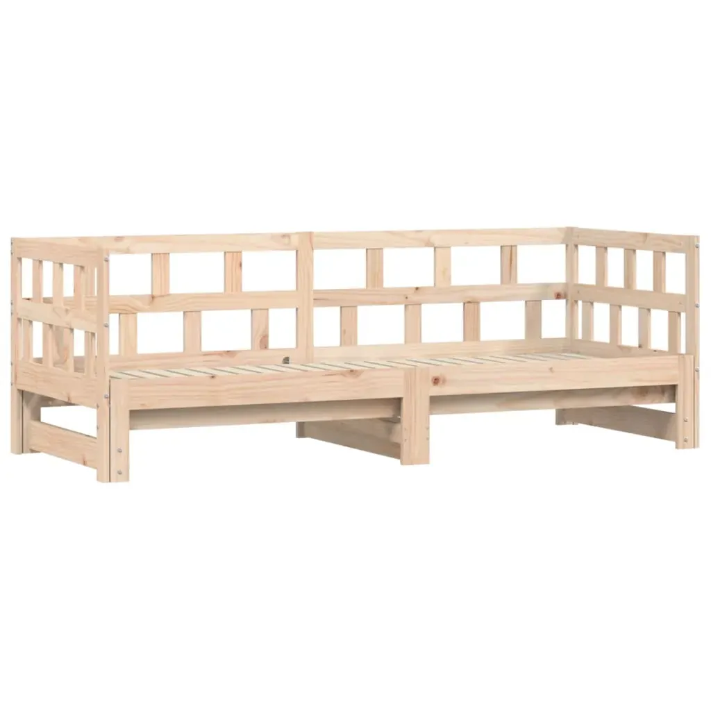 Daybed with Trundle without Mattress 90x190 cm Solid Wood Price