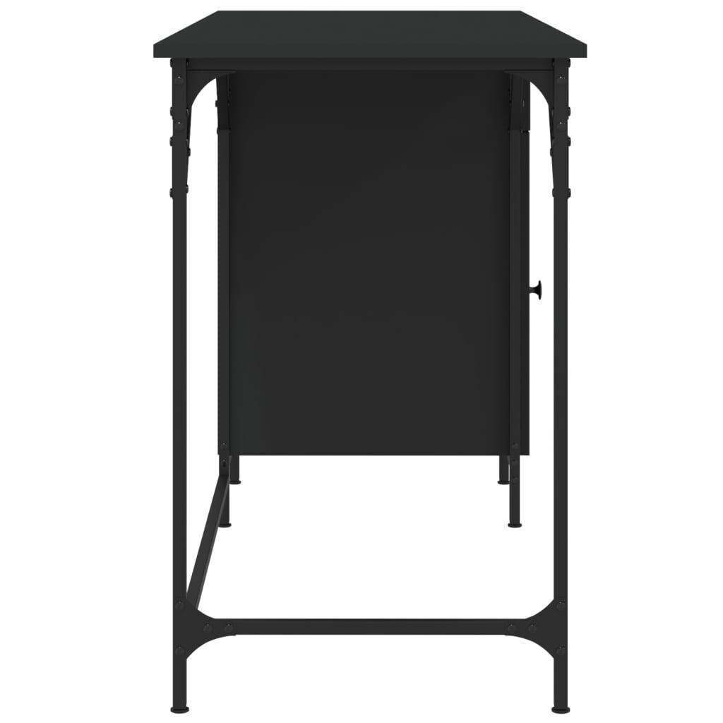 Computer Desk Black 131x48x75 cm Engineered Wood Price