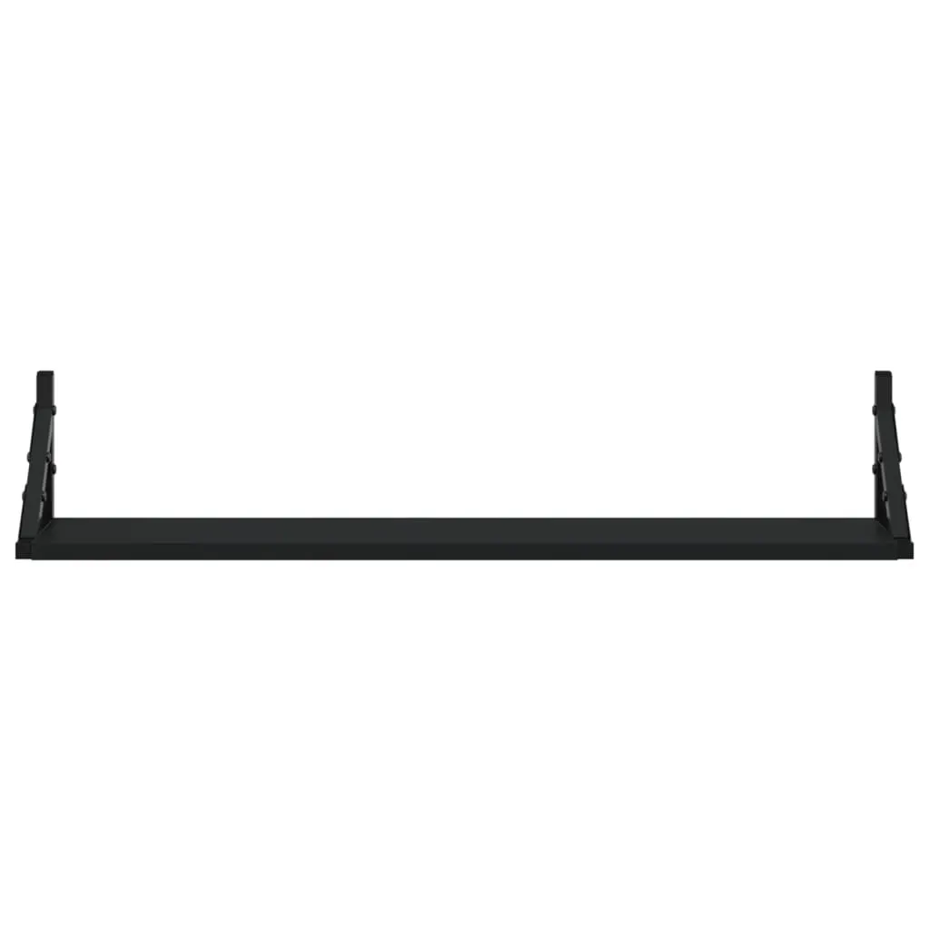 Wall Shelves 2 pcs Black 80x15x15.5 cm Engineered Wood Price