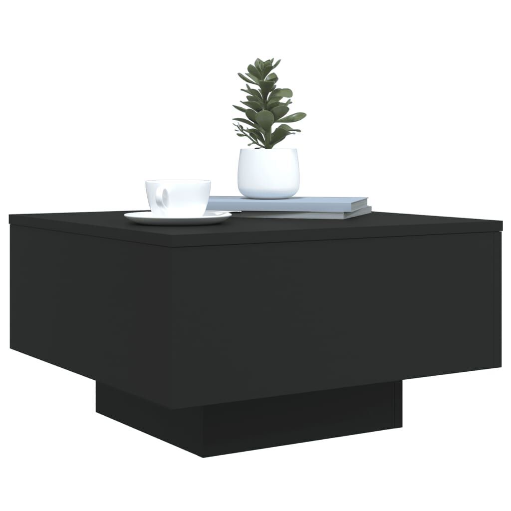 Coffee Table with LED Lights Black 55x55x31 cm Price