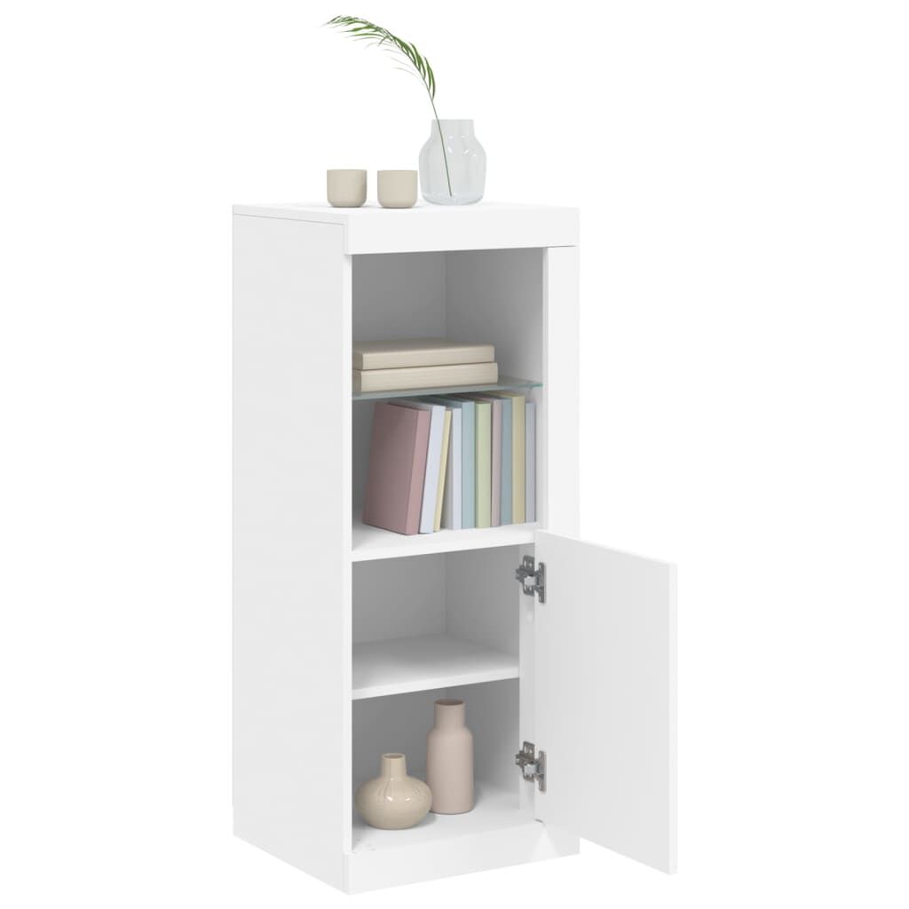 Sideboard with LED Lights White 41x37x100 cm Price