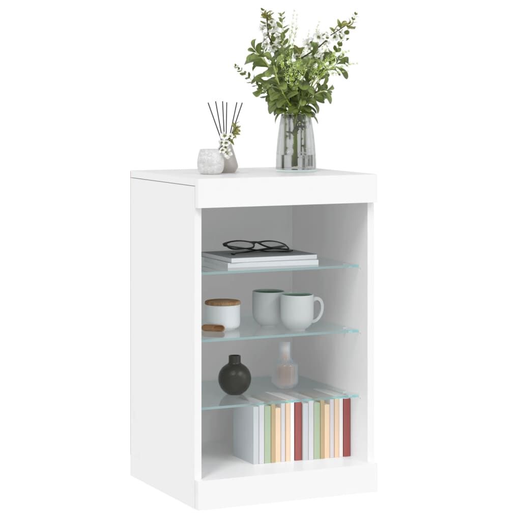 Sideboard with LED Lights White 41x37x67 cm Price