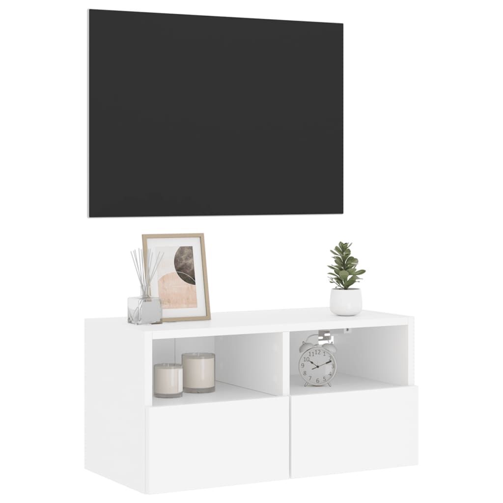 TV Wall Cabinet White 60x30x30 cm Engineered Wood Price
