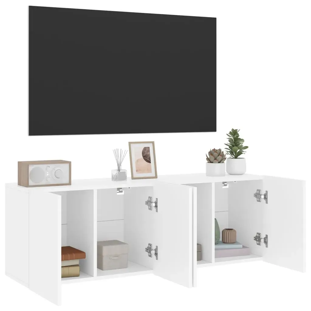 TV Cabinets Wall-mounted 2 pcs White 60x30x41 cm Price