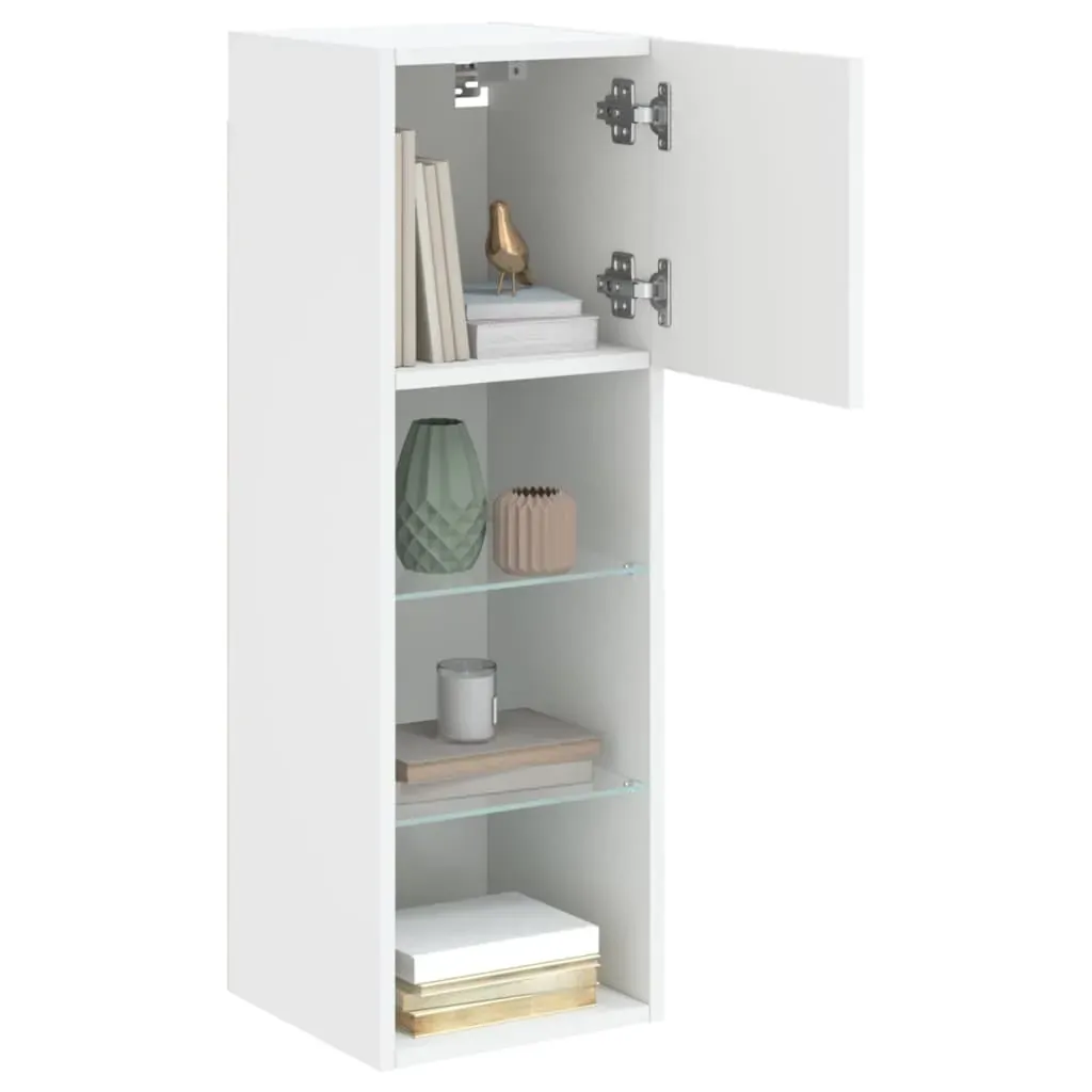 TV Cabinets with LED Lights 2 pcs White 30.5x30x90 cm Price