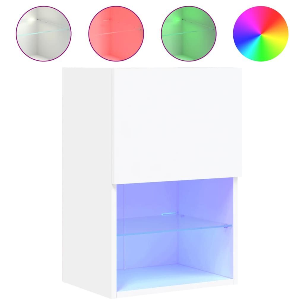 TV Cabinets with LED Lights 2 pcs White 40.5x30x60 cm Price