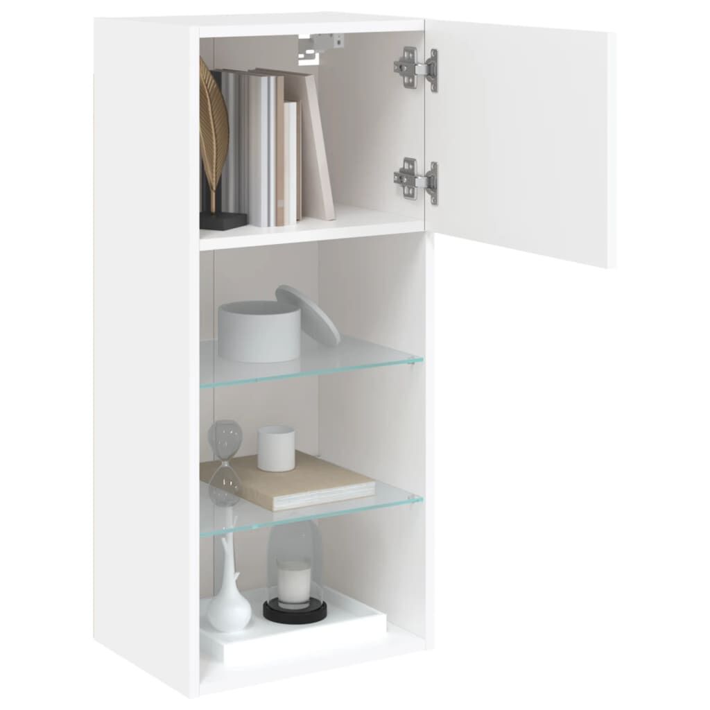 TV Cabinets with LED Lights 2 pcs White 40.5x30x90 cm Price