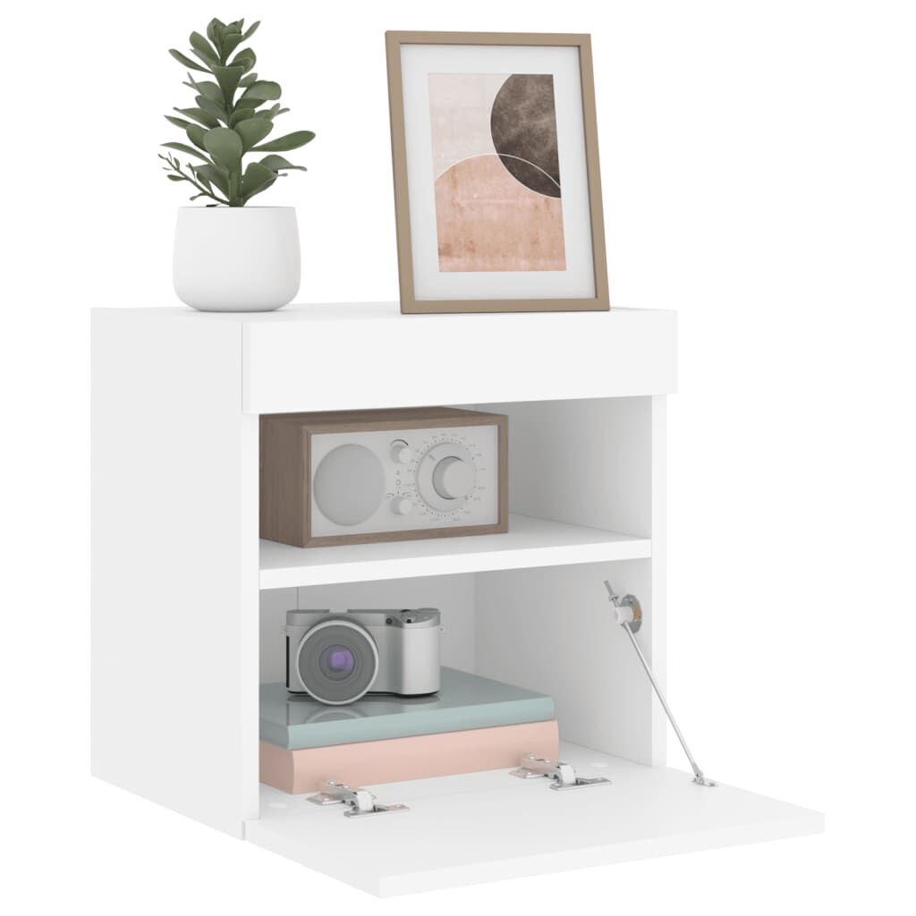 TV Wall Cabinets with LED Lights 2 pcs White 40x30x40 cm Price