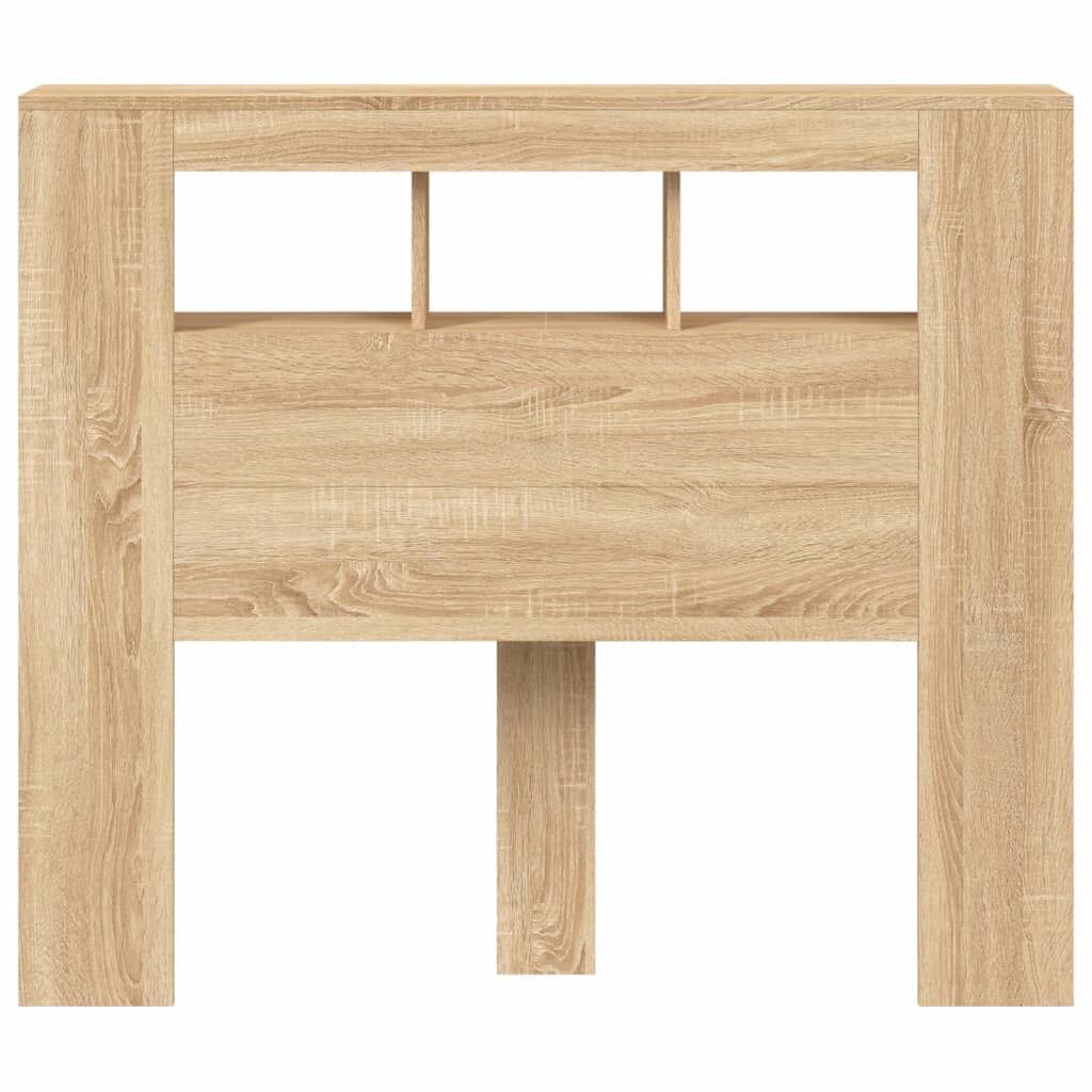LED Headboard Sonoma Oak 120 cm Engineered Wood Price