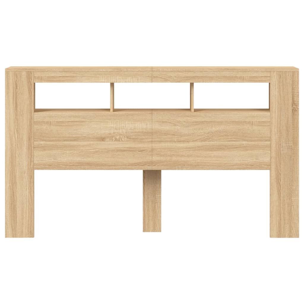 LED Headboard Sonoma Oak 180 cm Engineered Wood Price