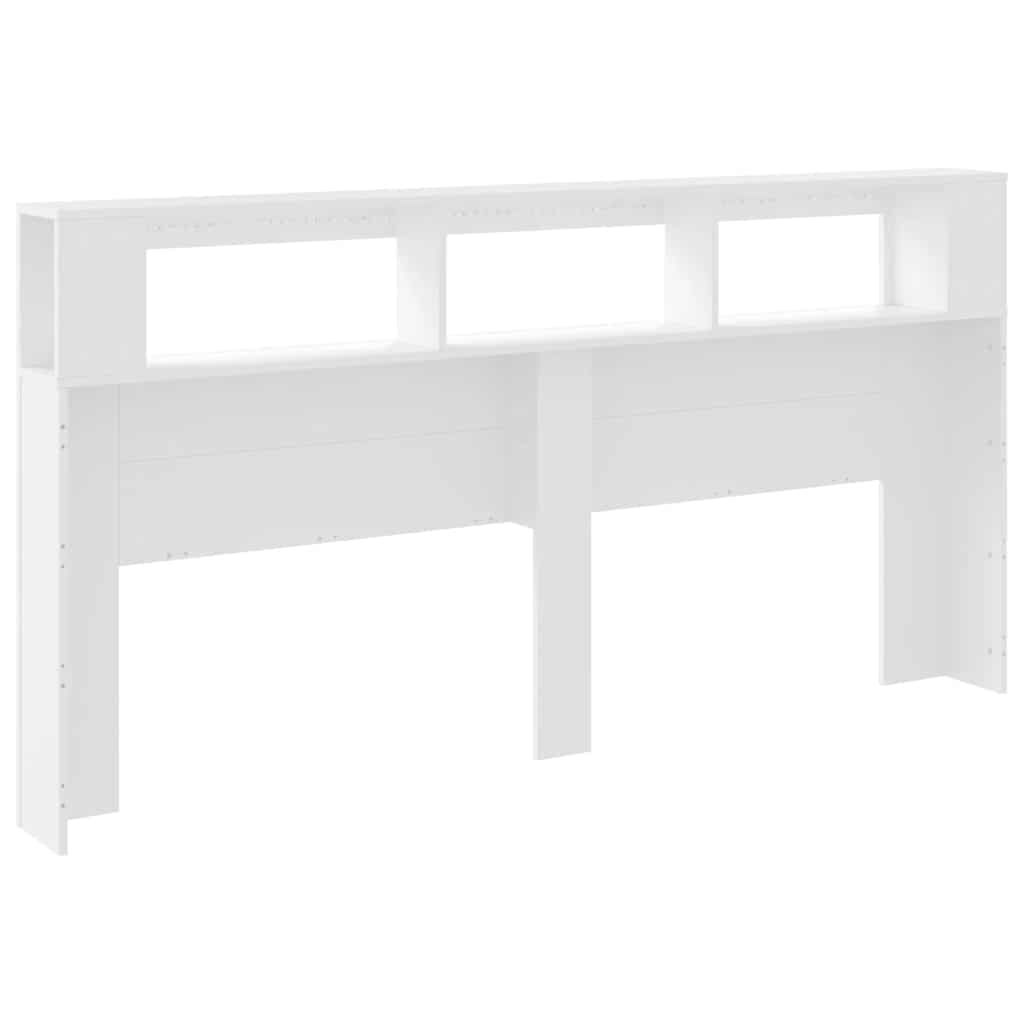 LED Headboard White 200 cm Engineered Wood Price