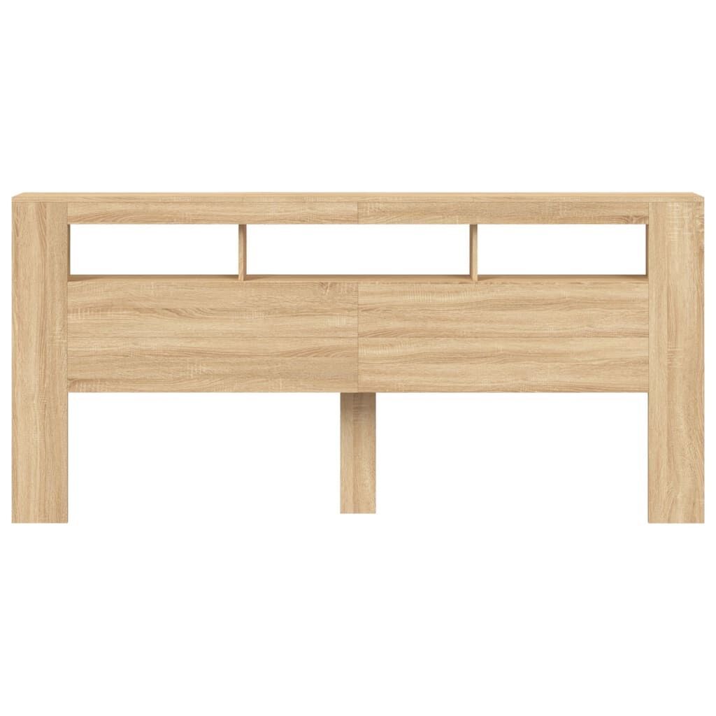 LED Headboard Sonoma Oak 220 cm Engineered Wood Price