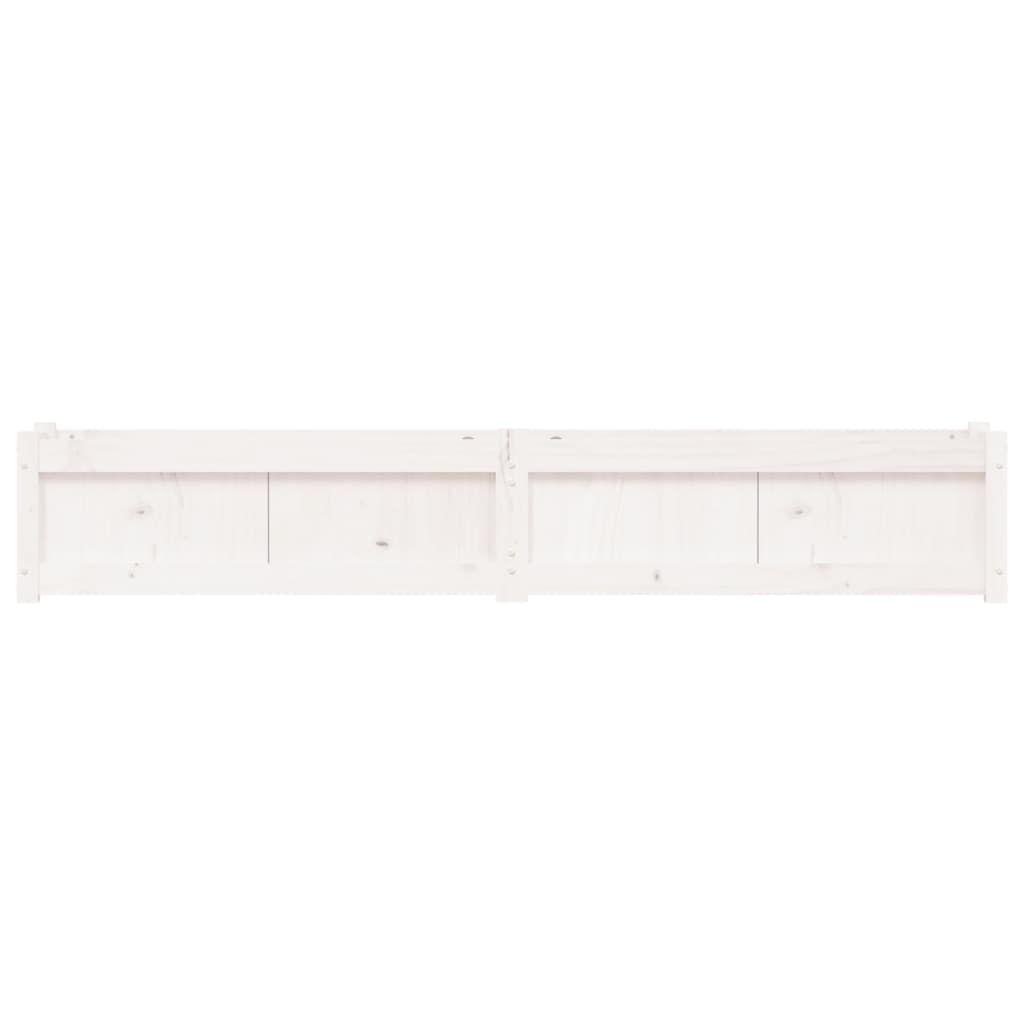 Garden Planters 2 pcs White Solid Wood Pine Price