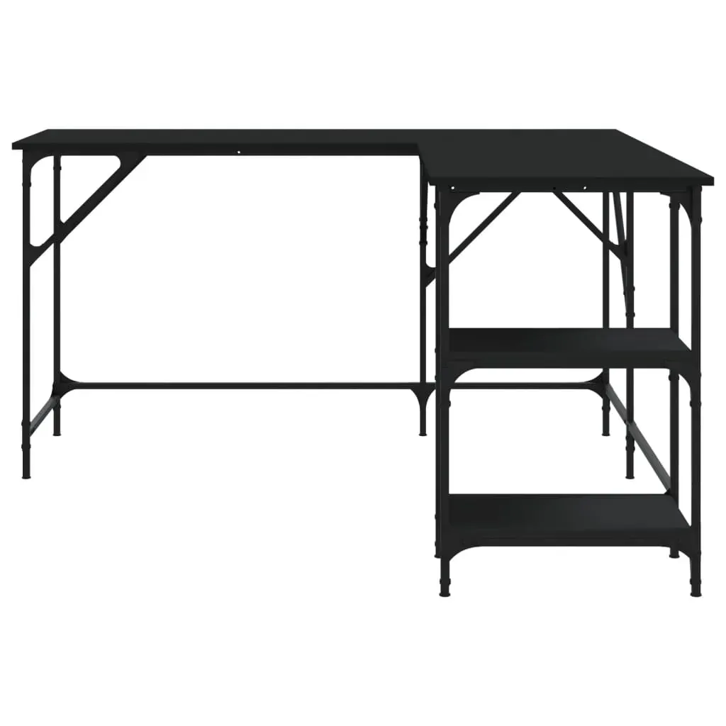 Desk Black 139x139x75 cm Engineered Wood Price