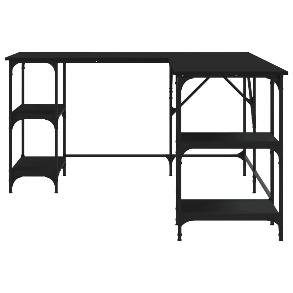 Desk Black 139x139x75 cm Engineered Wood Price