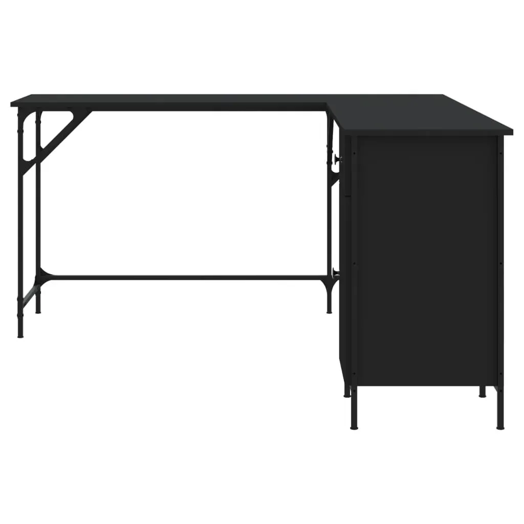 Desk Black 141x141x75 cm Engineered Wood Price