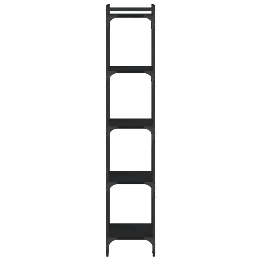 Bookcase 5-Tier Black 40x30x154 cm Engineered Wood Price