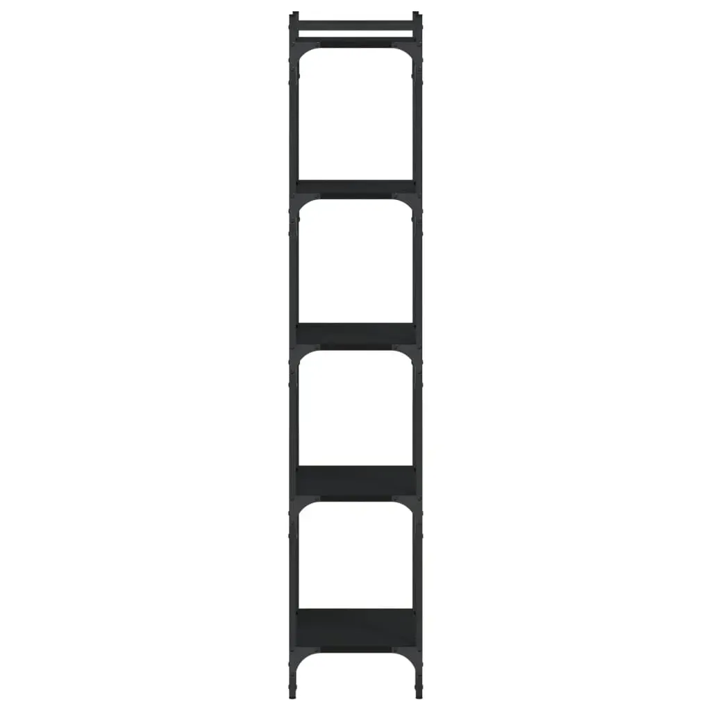 Bookcase 5-Tier Black 40x30x154 cm Engineered Wood Price