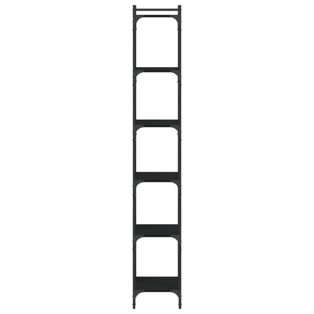 Bookcase 6-Tier Black 40x30x188 cm Engineered Wood Price