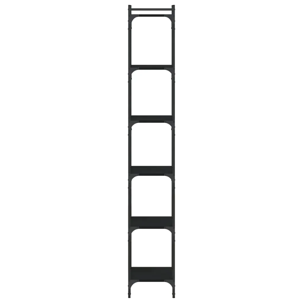 Bookcase 6-Tier Black 40x30x188 cm Engineered Wood Price
