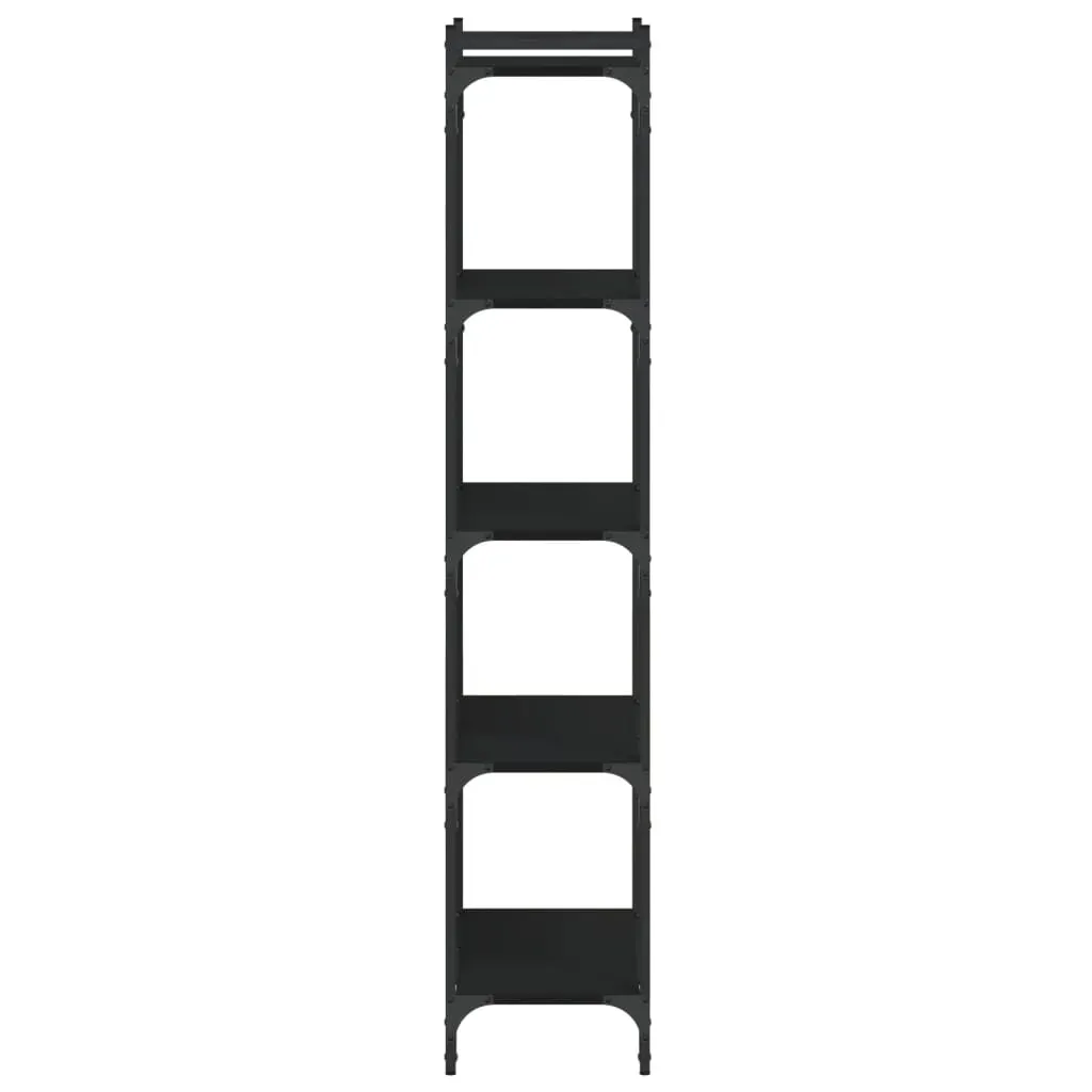 Bookcase 5-Tier Black 60x30x154 cm Engineered Wood Price