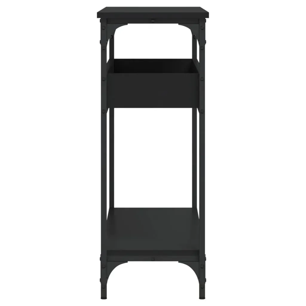 Console Table with Shelf Black 100x29x75cm Engineered Wood Price