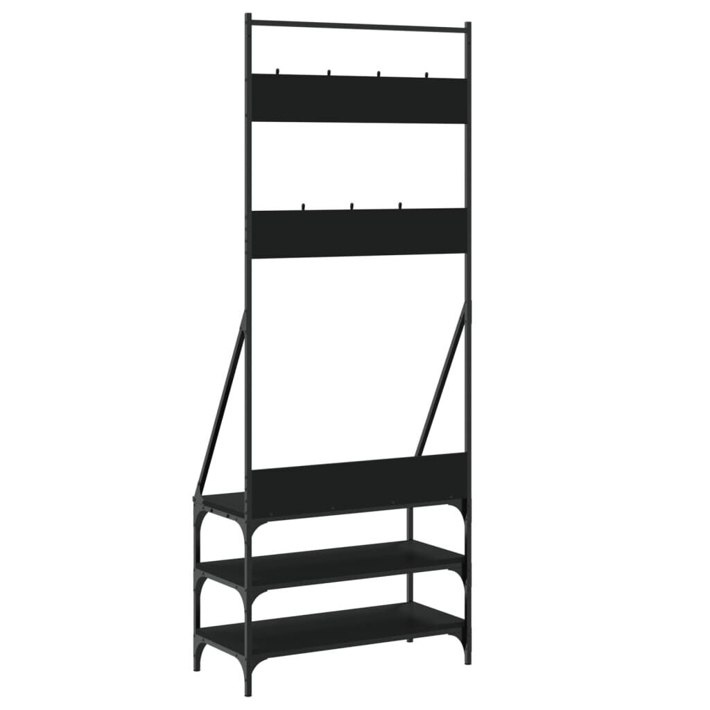 Clothes Rack with Shoe Storage Black 72x34x184 cm Price
