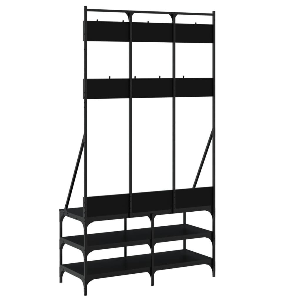 Clothes Rack with Shoe Storage Black 100x40x184 cm Price